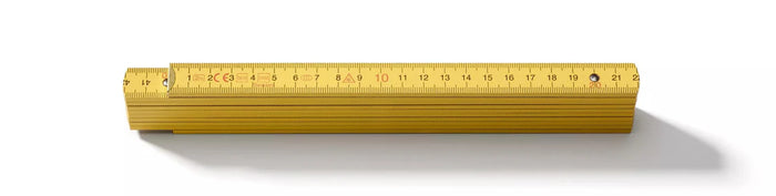 Hultafors 109611 Wooden 2m Folding Rule Yellow, Blockmeter H4000