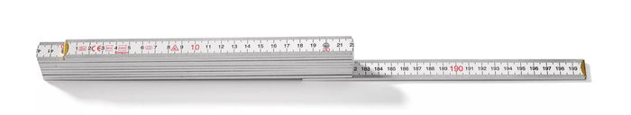 Hultafors 109711 Wooden 2m Folding Rule White, Blockmeter H4000
