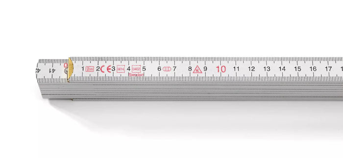 Hultafors 109711 Wooden 2m Folding Rule White, Blockmeter H4000