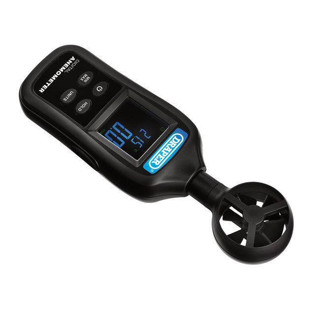 Draper Handheld Digital Anemometer - Wind Speed And Temperature Meter