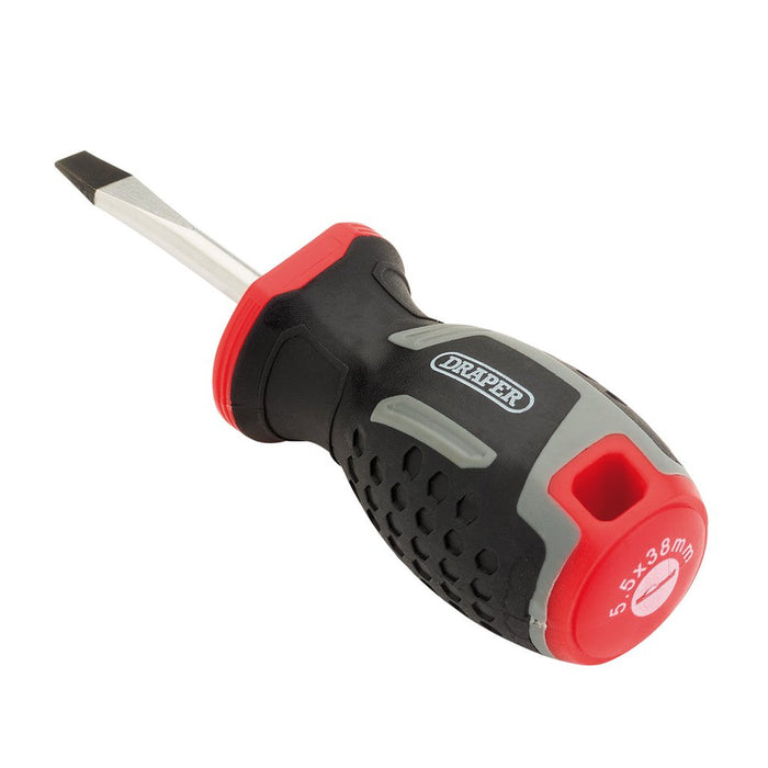 Draper 5.5 x 38mm Slotted Soft Grip Screwdriver