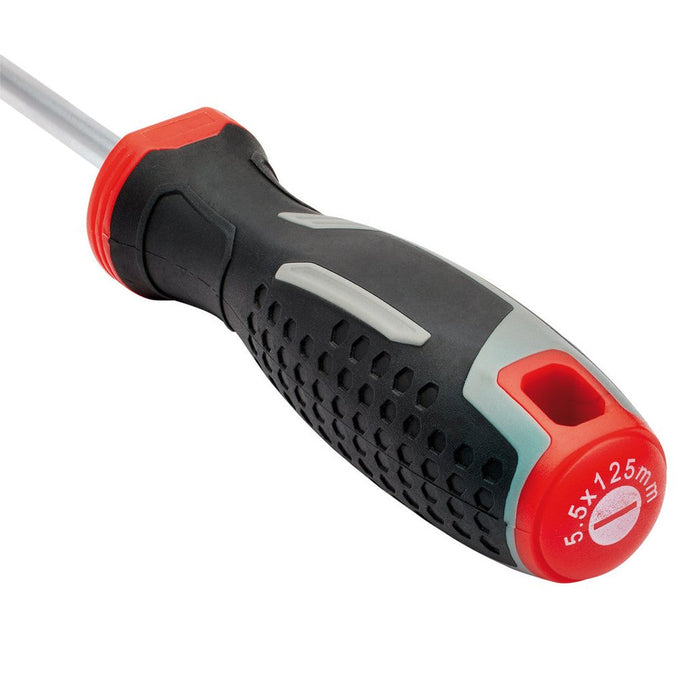 Draper 5.5 x 125mm Slotted Parallel Soft Grip Screwdriver