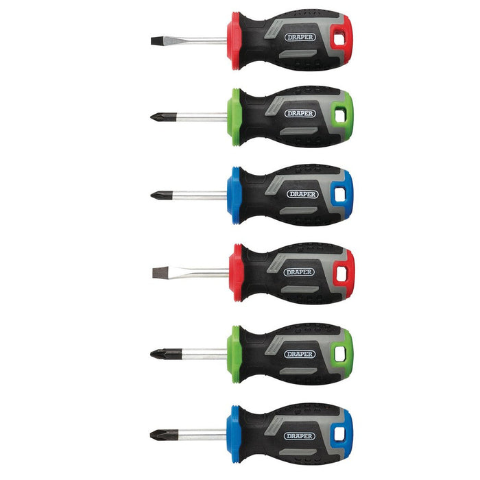 Draper Stubby Soft Grip Screwdriver Set 6 Piece