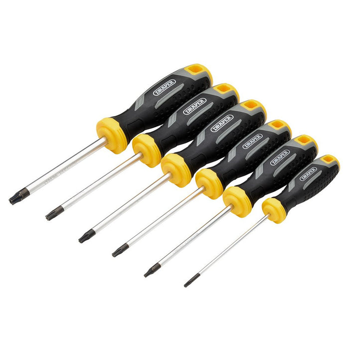 Draper TX-STAR Tamperproof Soft Grip Screwdriver Set 6 Piece