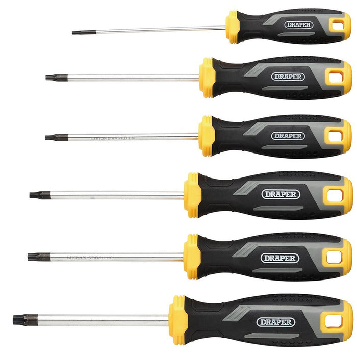 Draper TX-STAR Tamperproof Soft Grip Screwdriver Set 6 Piece