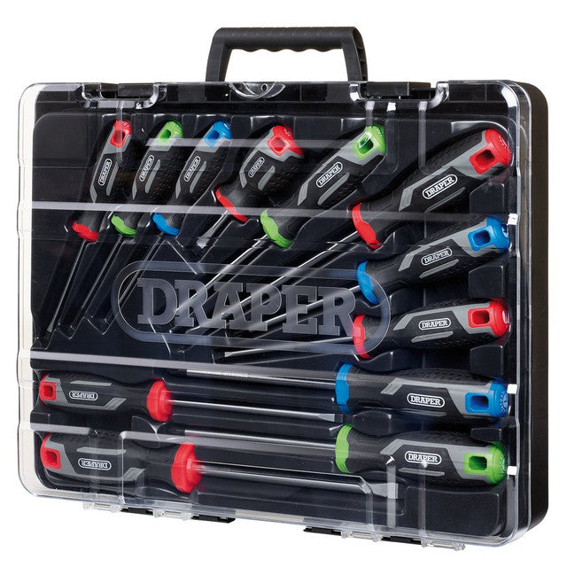 Draper Soft Grip Screwdriver Set 12 Piece