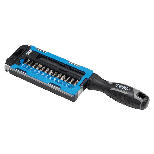 Draper Soft Grip Magnetic Screwdriver & Bit Set 1/4