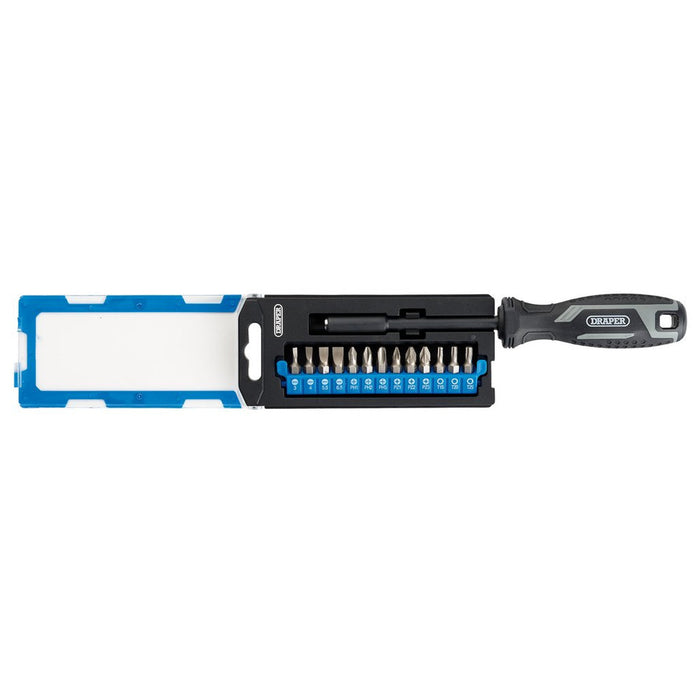 Draper Soft Grip Magnetic Screwdriver & Bit Set 1/4