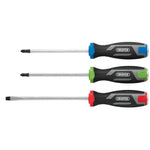 Draper Pound Thru Soft Grip Screwdriver Set 3 Piece