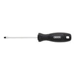 Draper 4 x 100mm Slotted Hard Grip Screwdriver