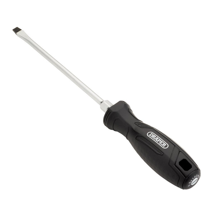 Draper 6.5 x 150mm Slotted Hard Grip Screwdriver