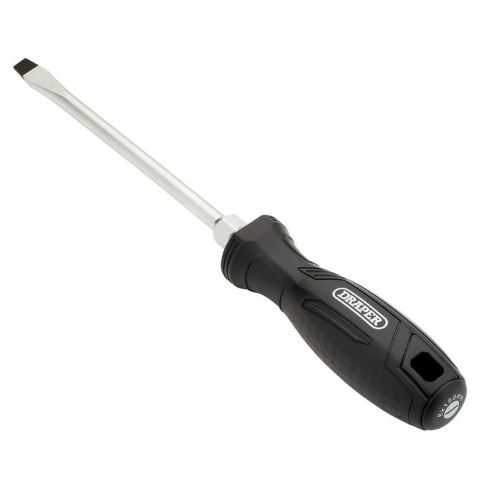 Draper 8 x 150mm Slotted Hard Grip Screwdriver