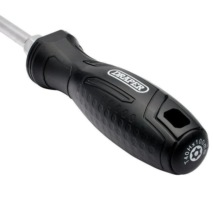 Draper T40H x 100mm TX Star Tamperproof Hard Grip Screwdriver