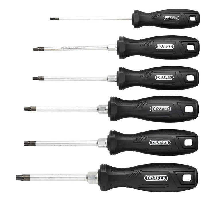 Draper TX-Star Tamperproof Hard Grip Screwdriver Set 6 Piece