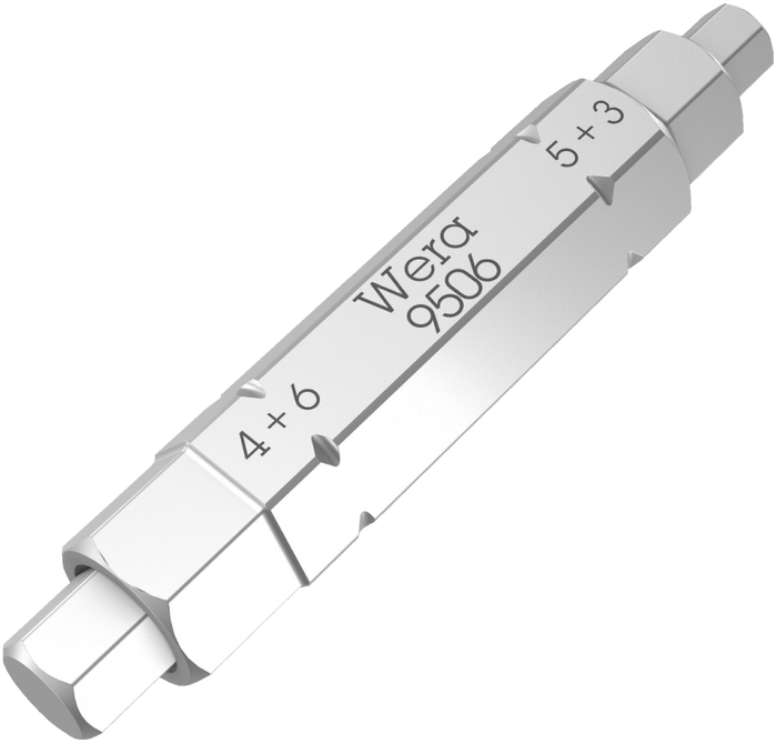 Wera 9506 SB 4-in-1 Bit 1 For Hex Socket Screw Sizes 3, 4, 5, 6mm