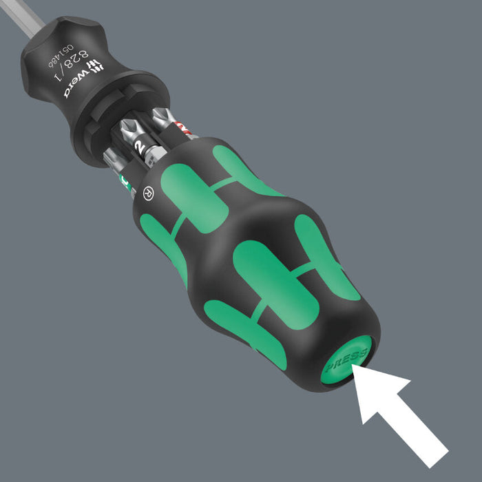 Wera Kraftform Kompakt 27 Set 1 Bit Holding Screwdriver with Magazine 7 Pce