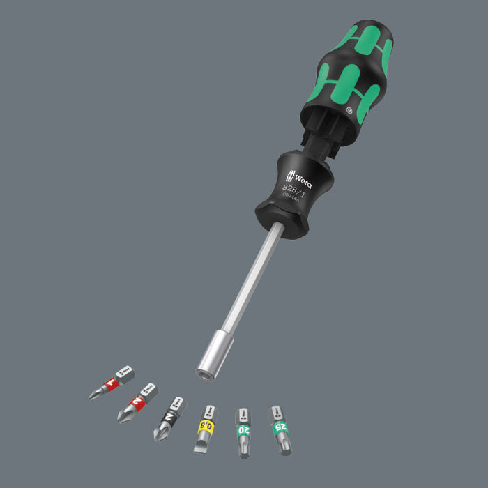 Wera Kraftform Kompakt 27 Set 1 Bit Holding Screwdriver with Magazine 7 Pce