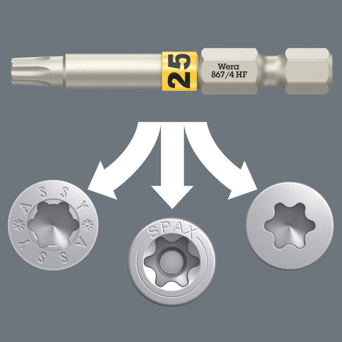 Wera Bit-Check 6 Wood Torx HF 1 SB 6 Pce Set 073639