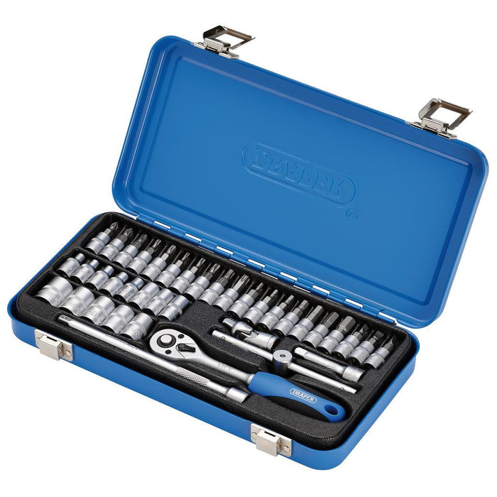 Draper Tools Metric Socket Set in Metal Case 1/4