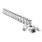 Draper Expert HI-TORQ® Metric Socket Set on a Metal Rail, 3/8
