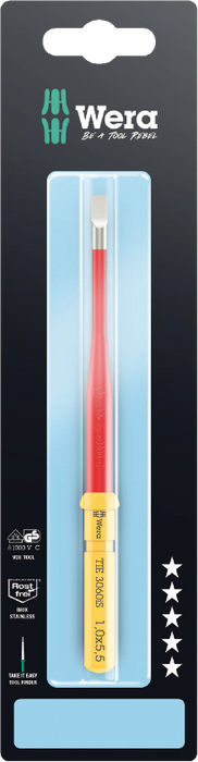 Wera Kraftform Kompakt VDE 3060 iS Slotted 1.0x5.5x157mm Take it Easy SB
