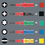 Wera 17 Piece Kraftform Kompakt VDE with Ratchet Function 17 RA 1 006618