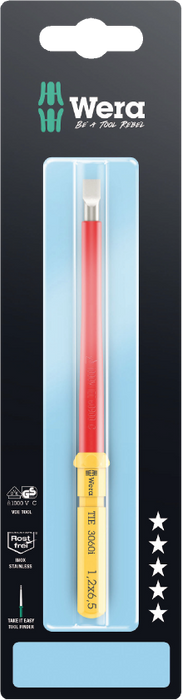 Wera Kraftform Kompakt Slotted VDE 3060 i 1.2x6.5x157mm Take it Easy SB
