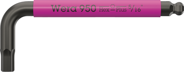 Wera 950 SPKS L-Key Multicolour Hex-Plus 5/16in Imperial Blacklaser