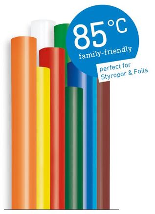 Steinel Coloured Glue Sticks 85°C 7mm Low Temp 16 Sticks 96G 084646