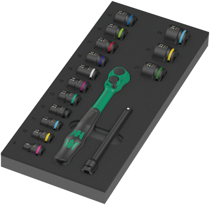 Wera 9724 Foam insert 8010 B Zyklop Comfort Set 1, 3/8