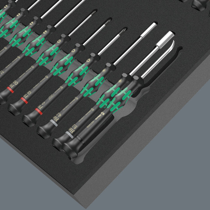 Wera 9715 Foam Insert Kraftform Micro Screwdriver Set 1, 24 Pce