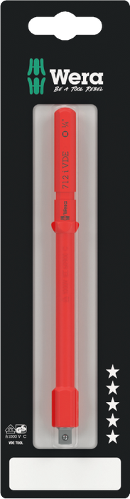 Wera Kraftform Kompakt A VDE 712 i SB Adapter Blade, Insulated, for 1/4