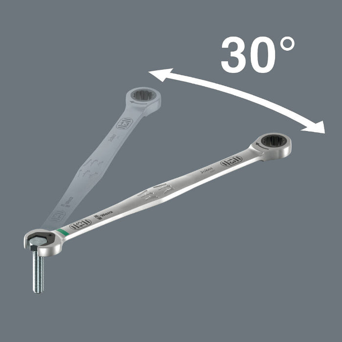 Wera 6007 Joker 5 Set 1 Metric Ring Ratchet Combination Spanner Set 020380