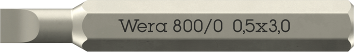 Wera 800 Micro Slotted Bit 0.50 x 3.0 x 30mm