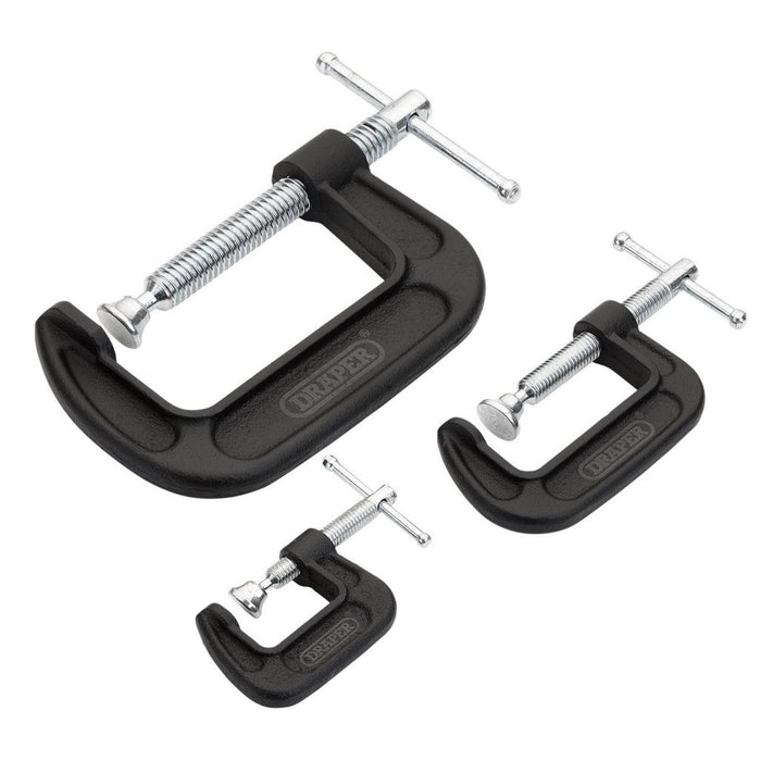 Draper Heavy Duty G-Clamp Set, 3 Pce