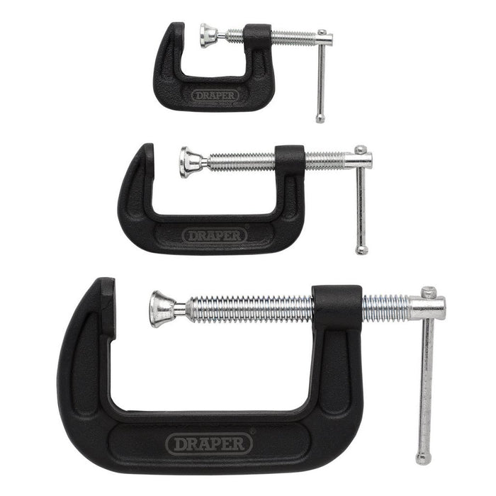Draper Heavy Duty G-Clamp Set, 3 Pce