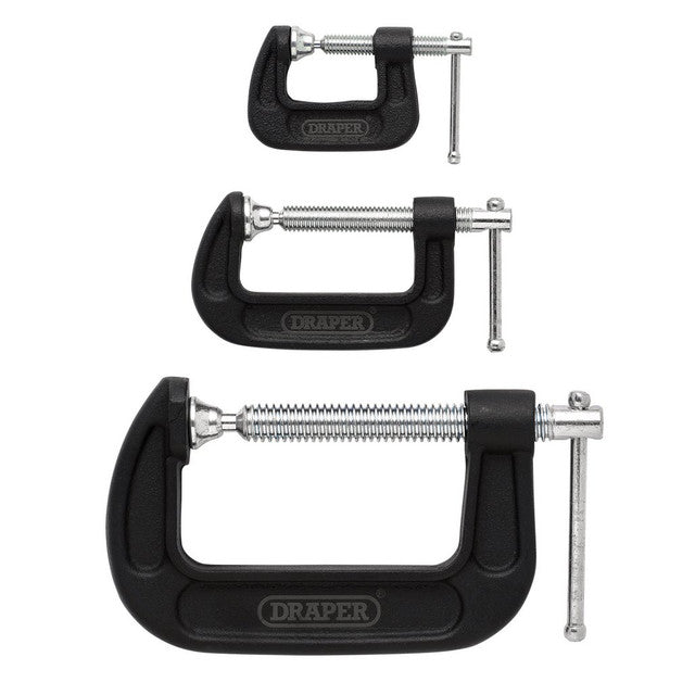 Draper Heavy Duty G-Clamp Set, 3 Pce