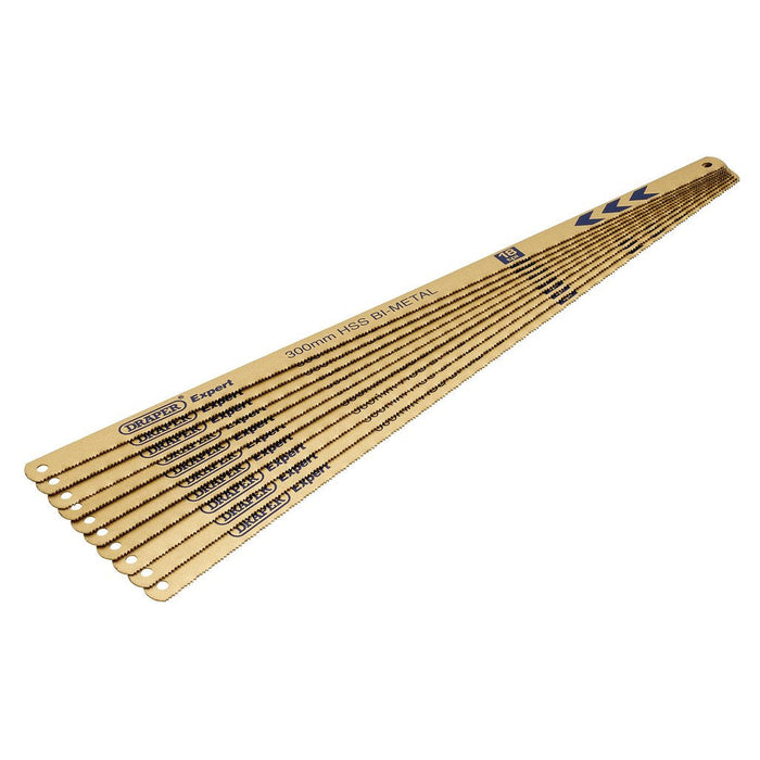Draper Tools Expert Bi-Metal Hacksaw Blades 300mm 18tpi Pack of 10 19347