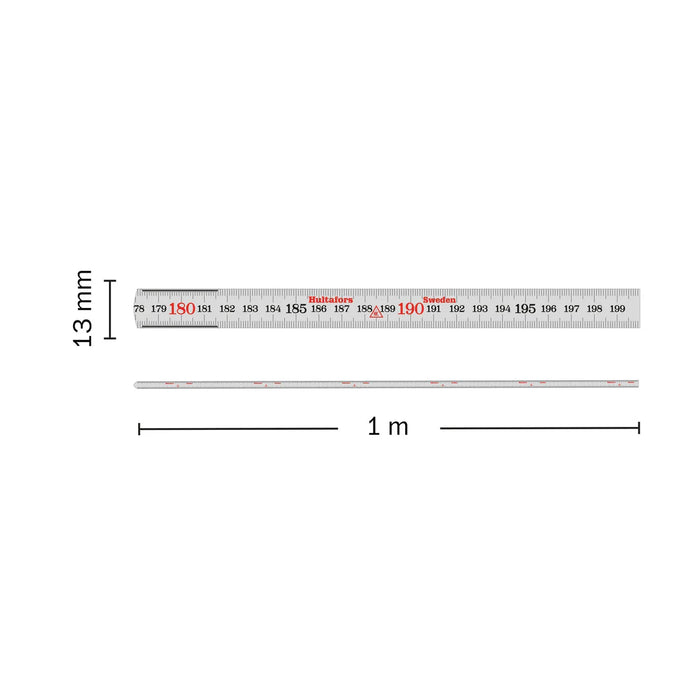 Hultafors 200364 Fibreglass 1m Folding Rule 10 Pce White G59