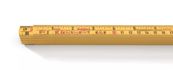 Hultafors 200404 Fibreglass 2m Folding Rule Yellow G61
