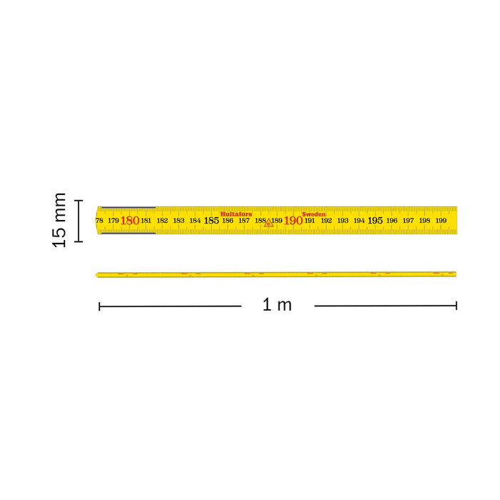 Hultafors 200304 Fibreglass 1m Folding Rule 10 Pce Yellow G59