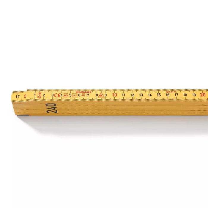 Hultafors 201304 Fibreglass 2.4m Folding Rule Yellow G59 2.4