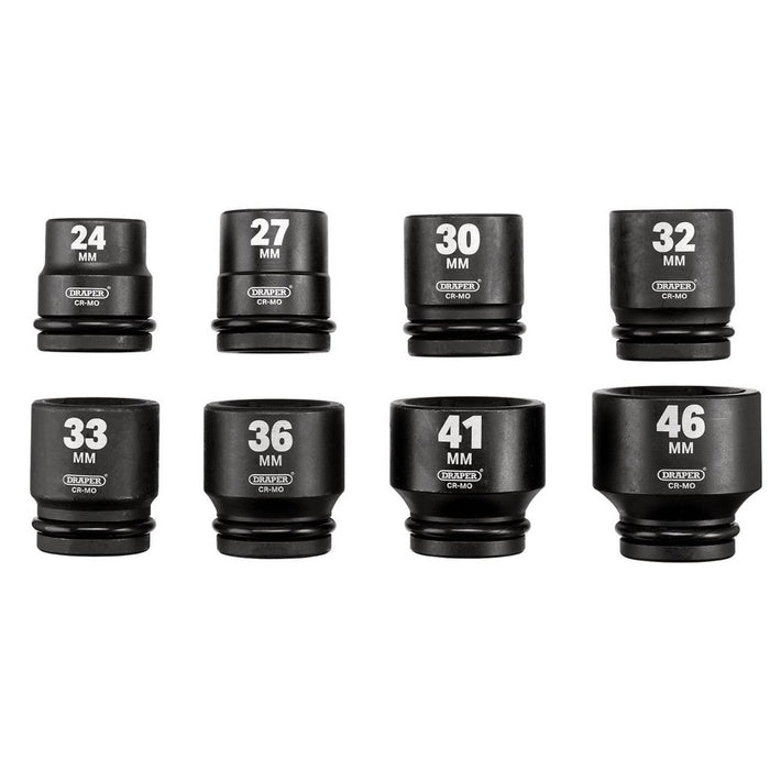 Draper Hi-Torq Metric Impact Socket Set 3/4