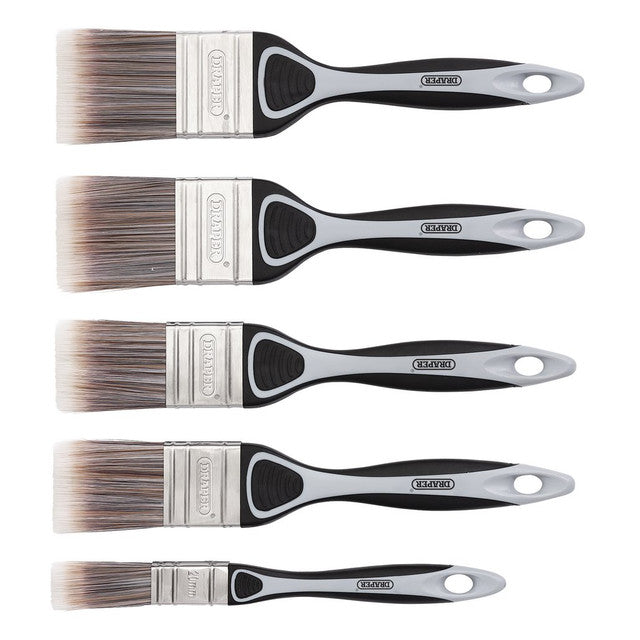 Draper Soft Grip Flat Paint Brush Set (5 Piece)