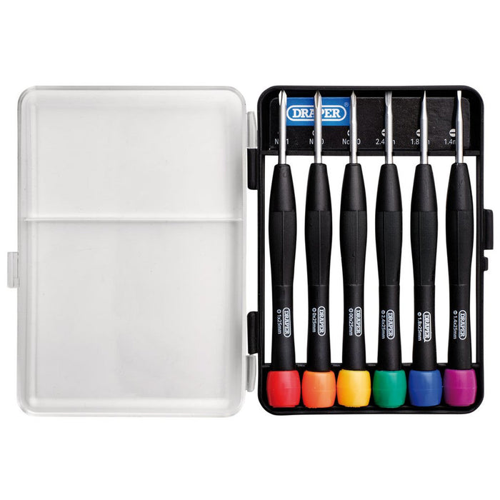Draper Tools Precision Screwdriver Set, 6 Pce
