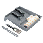Draper Medium Pile Polyester Paint Roller & Brush Set (Soft Grip) 8 Piece