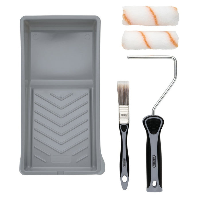 Draper  Medium Pile Polyester Paint Roller & Brush Set with Soft Grip 4