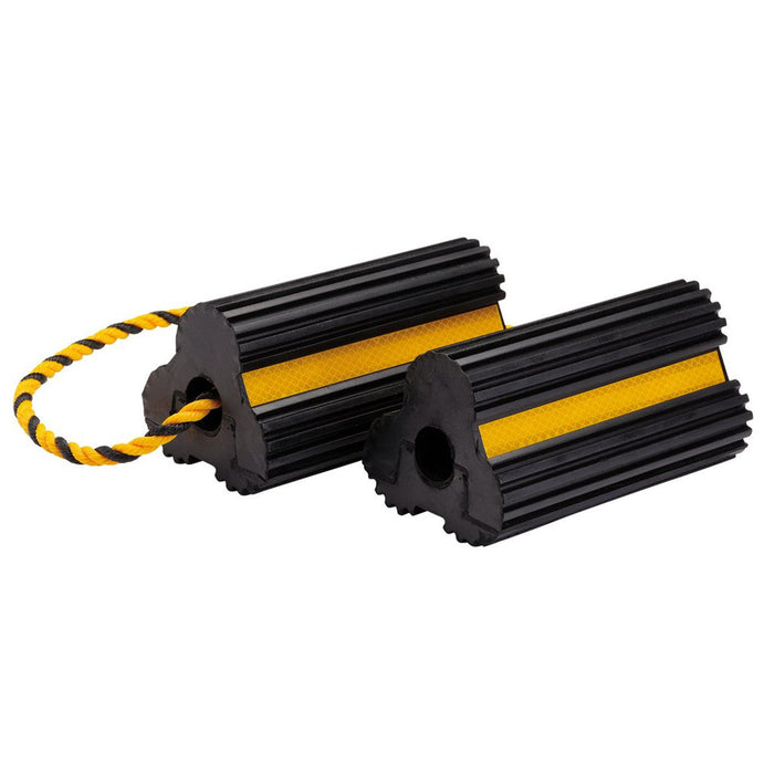 Draper Heavy Duty Rubber Wheel Chocks 3 Tonne Pair