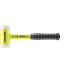 Halder Soft-Face Mallet Non-Rebound Break-Proof Steel Tube Handle Yellow Coated Ø 50mm Nylon