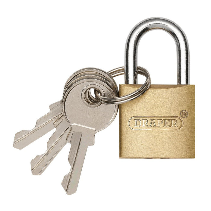 Draper Brass Cylinder Padlock-20mm